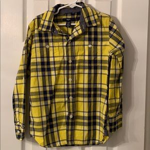 Gap Boys Plaid Button Down Long Sleeve